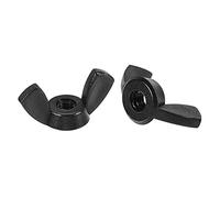 sourcing map 25 Piezas M3 Ala Tuercas Nylon Mariposa Tuerca Mano Giro Negro