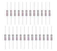 sourcing map 25 resistencias de 82 K ohmios, 3 vatios, 5 % de tolerancia, resistencia de película de óxido de metal, plomo axial, a prueba de llama para proyectos electrónicos de bricolaje, circuitos