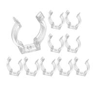 sourcing map 25 soportes de clips en U T8-01 para bombillas LED, tubo fluorescente de PC, accesorios de montaje de repuesto con tornillo para soporte de lámpara, color blanco