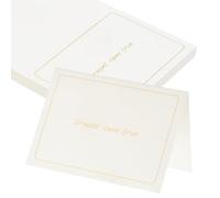 sourcing map 25 tarjetas Dream Come True, 5.5 x 3.7 pulgadas, tarjetas de felicitación plegadas en blanco con borde de lámina dorada para regalo de deseos, boda, graduación, cumpleaños, invitaciones