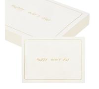 sourcing map 25 tarjetas Happy Every Day, 5.5 x 3.7 pulgadas, tarjetas de felicitación en blanco con borde de lámina dorada para regalo de deseos, boda, graduación, cumpleaños, invitaciones de