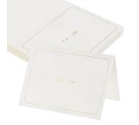 sourcing map 25 tarjetas para ti, 5.5 x 3.7 pulgadas, tarjetas de felicitación plegadas en blanco con borde de lámina dorada para deseos, boda, graduación, cumpleaños, invitaciones de manualidades