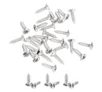sourcing map 25 tornillos de 3 mm para guitarra eléctrica y bajo, tornillos de montaje para placa de arañazos para guitarra SQ ST TL, color plateado