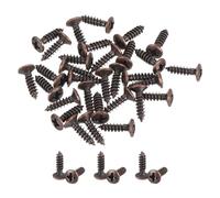 sourcing map 25 tornillos de 3 mm para guitarra eléctrica y bajo, tornillos de montaje para placa de arañazos para guitarra SQ ST TL, bronce rojo