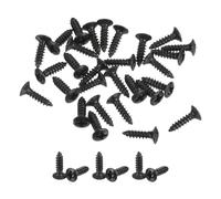 sourcing map 25 tornillos de 3 mm para guitarra eléctrica y bajo, tornillos de montaje para placa de arañazos para guitarra SQ ST TL, color negro
