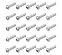 sourcing map 25 tornillos Torx de seguridad #10-24 x 3/4 pulgadas, tornillos de cabeza de botón de acero inoxidable 304, resistentes a manipulaciones para antirrobo, a prueba de manipulaciones, color