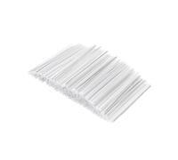 sourcing map 25mm 1,5mm OD Fibra Óptica Mangas, 2 Extremos Preencogido Fibra Óptica Fusión Empalme Tubo Protector Mangas, Transparente Calor Contraíble Tubería 100uds