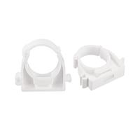 sourcing map 25mm Diámetro Tubo Abrazaderas Clips, PPR Agua Manguera Accesorios Tubo Soporte con Cerradura para Agua Suministro Blanco 12uds