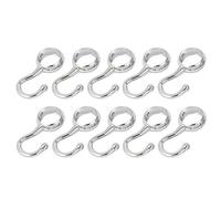 sourcing map 25mm Diámetro Tubo Redondo Armario Ropa colgada Ropa Gancho de suspensión de riel 10 Piezas