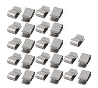sourcing map 25Pcs 21mmx12mm Clip En U para Tubo De 3,5 mm De Acero Inoxidable 304 Tono Plata