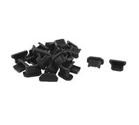 sourcing map 25Pcs anti polvo Negro plástico suave Dock Cover Puerto Micro USB Auriculares Jack