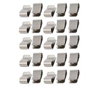 sourcing map 25Pcs Clip En U De Muelle De Acero Inoxidable Tono Plata 21,4mm X 12mm