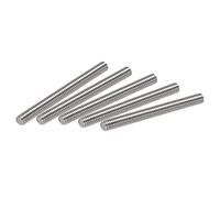 sourcing map 25uds M4 X 40mm Completamente Roscada Varilla 304 Inoxidable Acero Derecha Mano Roscas, M4-0.7 Rosca Paso