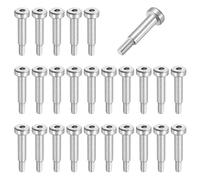 sourcing map 26 pernos de hombro de acero inoxidable 304 de 5 mm de diámetro de hombro de 18 mm de longitud del hombro M4 x 0,7 rosca hexagonal para industrias de maquinaria de moldeo por inyección