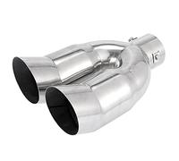 sourcing map 28mm-48mm Montaje Tubo Silenciador Cola de Escape Doble Acero Inoxidable para Coche