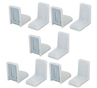 sourcing map 28mmx17mmx28mm de plástico en forma de L de la cubierta derecha de la esquina de ángulo Abrazadera blancos 10pcs