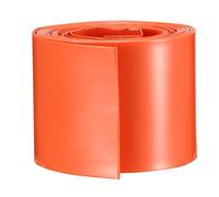 sourcing map 29,5mm Plano PVC Termorretráctil Tubería Batería Envoltura 2m Longitud Para 18650 Batería Naranja