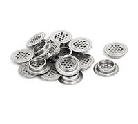 sourcing map 29mm Dia inferior inoxidable redondas de acero del agujero del acoplamiento del aire respiraderos de la lumbrera 20pcs
