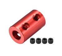 sourcing map 2mm a 6mm Interior Diámetro Rígido Acoplamiento Fijación Tornillo L20XD12 Aluminio Aleación, Eje Acoplador Conector, Motor Accesorios, Rojo
