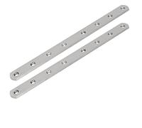 sourcing map 2Pcs 300mmx25mmx4mm Placas De Reparación De Fijación Plana