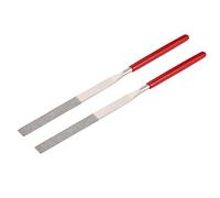 sourcing map 2Pcs 4mm x 160mm Lima de aguja de diamante plana 150 grano