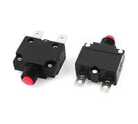 sourcing map 2pcs AC125 / 250V 15A empuje del botón Reinicio interruptor de la sobrecarga térmica del protector
