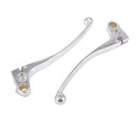 sourcing map 2Pcs Aluminio Cromado Maneta Izquierda Palanca del Embrague del Freno para Moto CBT