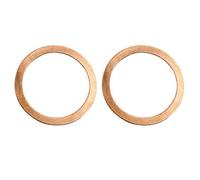 sourcing map 2Pcs Arandelas de Cobre Junta Plana 45mm Diámetro Interior para el Vehículo Auto
