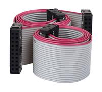 sourcing map 2pcs Cable de cinta plana de 50 cm 2.54mm 20 pines