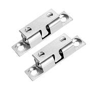 sourcing map 2pcs Cerrojo pestillo de 40mm de longitud de doble bola de latón de tensión para puerta de armario ropero gabinete