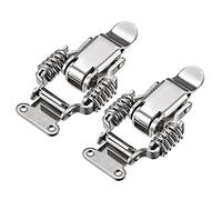 sourcing map 2pcs Cerrojos de Abrazadera de acero inoxidable 201 con resorte de Cierre basculante 68mm