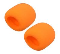 sourcing map 2pcs Cubierta de Espuma de micrófono Protector Parabrisa de micrófono de Mano Naranja para KTV