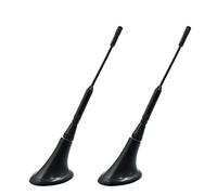 sourcing map 2Pcs DC 12V Antena Decorativa Negro Base Adhesiva De Montaje En Techo De Vehículo Automóvil