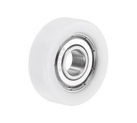 sourcing map 2pcs de 10x35x11mm Polea Tensora de Rodamiento de Deslizamiento del rodillo Rueda transportadora blanco