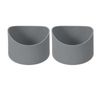 sourcing map 2pcs Funda Protectora de Silicona de 7cm para Botellas de Agua de 12-24 oz, Cubierta de Silicona Antideslizante para la Base de la Botella, Gris Oscuro