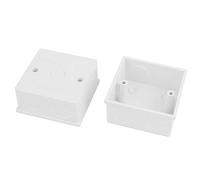 sourcing map 2pcs Interruptor de Caja de empotramiento PVC 86mm x 86mm x 40mm diseño Cuadrado