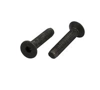 sourcing map 2Pcs M4X20mm Tornillo De Rosca Izquierda 10.9 Grados De Cabeza Avellanada Plana Hexagonal