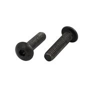 sourcing map 2Pcs M5X20mm Tornillo De Rosca Inversa De Izquierda A 10.9 Grados De Cabeza Hexagonal Negro