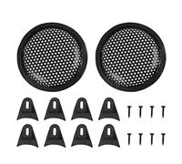 sourcing map 2Pcs Protector De Subwoofer 5 Pulgadas Cubierta De Rejilla De Malla De Acero Negro De Altavoz De Coche
