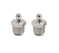 sourcing map 2Pcs Rosca 1/4" de Acero Inoxidable Recta Engrasador Boquilla de Grasa Engrasadoras