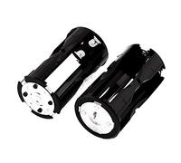 sourcing map 2Pcs Round Battery Holder Container Case for 4 x AAA Batteries