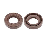 sourcing map 2pcs Sello de Aceite de 17mm de Diámetro Interior, Sellos de Doble Labio de Caucho Flúor Junta de Eje Rotativo Métrico Cubierta para Máquinas Hidráulicas Neumáticas, 17mmx30mm x7mm