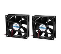 sourcing map 2pcs Ventilador Refrigerador Negro Alimentación 2.160W 92 x 25mm DC 12V 0.18A Sin escobillas CPU