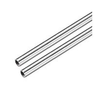 sourcing map 2uds Acero Inoxidable 304 Tubo Tubería Capilar 6,4 mm ID 8mm OD 300mm Largo 0,8mm Pared