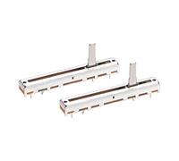 sourcing map 2uds Atenuador Variable Resistores 60mm Recto Deslizante Potenciómetro B5K Ohm Lineal Doble Potenciómetros para Atenuación Sintonización