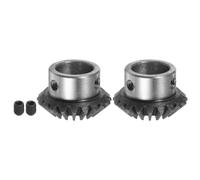 sourcing map 2uds Bisel Engranaje 1M 20 Dientes 16mm Eje Agujero 1:1 Cónico Bisel Piñón Engranaje 45# Acero 1.5 Módulo 90 Grados Dirección Engranaje, para Herraje Mecánico Rotación