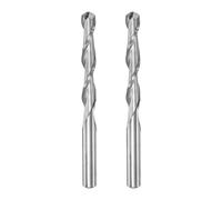 sourcing map 2uds Bola Nariz Extremo Molino 4mm Diámetro 28mm Corte Longitud 4mm Vástago Alta Velocidad Acero 2 Flautas Espiral Recorte CNC Enrutador Brocas