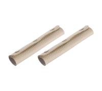 sourcing map 2uds Bolso Manija Envoltura Cubiertas, PU Cuero 3 Cierres Equipaje Agarre Protector para Maletas, Compras Bolsa (13x10cm, Beige)