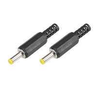 sourcing map 2uds DC Macho Conector 4.0mm x 1.7mm Corriente Cable Enchufe Adaptador Negro