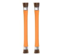 sourcing map 2uds Doble-Cabeza Teléfono Base Placa IC Limpieza Cepillo 12x15mm Cerdas Pelo Antiestático ESD Cepillo Limpiador para Computadora Teléfono, 148mm Longitud, Naranja